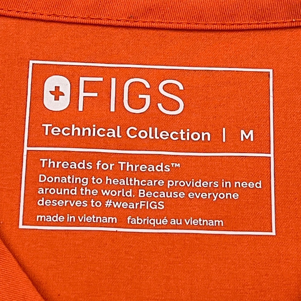 FIGS Scrub Set Mens Medium Orange Tansen Jogger Pants + Leon V-Neck Top 2pc Lot - Picture 14 of 16